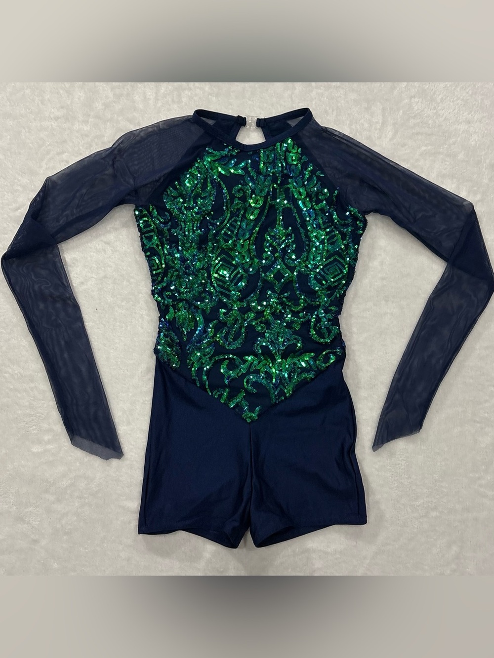 A Wish Come True 780 Stand Down Sequin Long Sleeve Dance Biketard Women’s SA